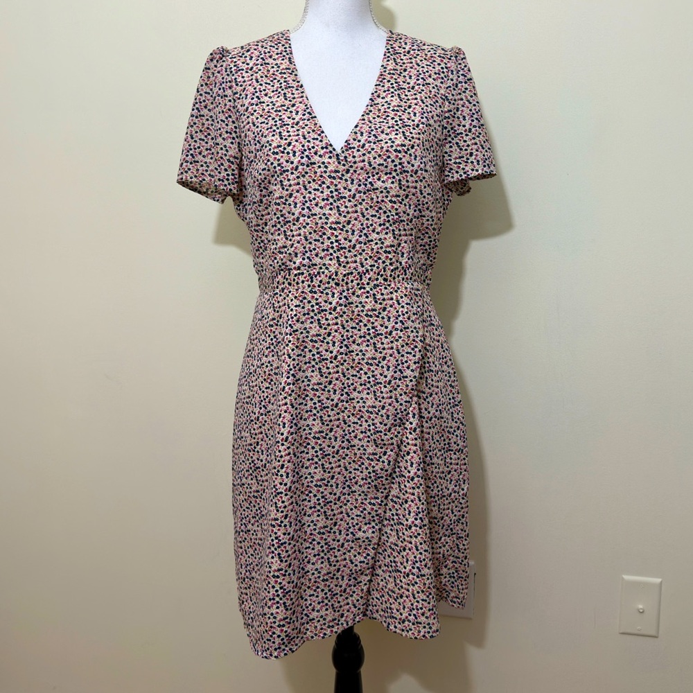 J. CREW Mercantile || Woman’s V-neck Short Sleeves Ditsy Floral print Dr…